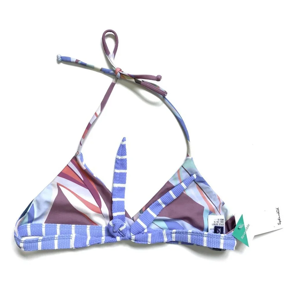 Splendid Atmospheric Reversible Triangle Bikini Top NEW WITH TAGS
